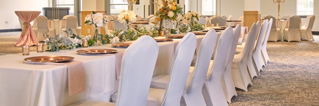Wedding party reception table display